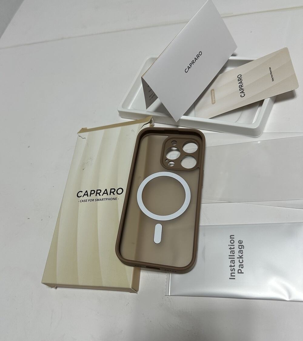 CAPRARO iphone case for iPhone 16 Pro Case, Brown
